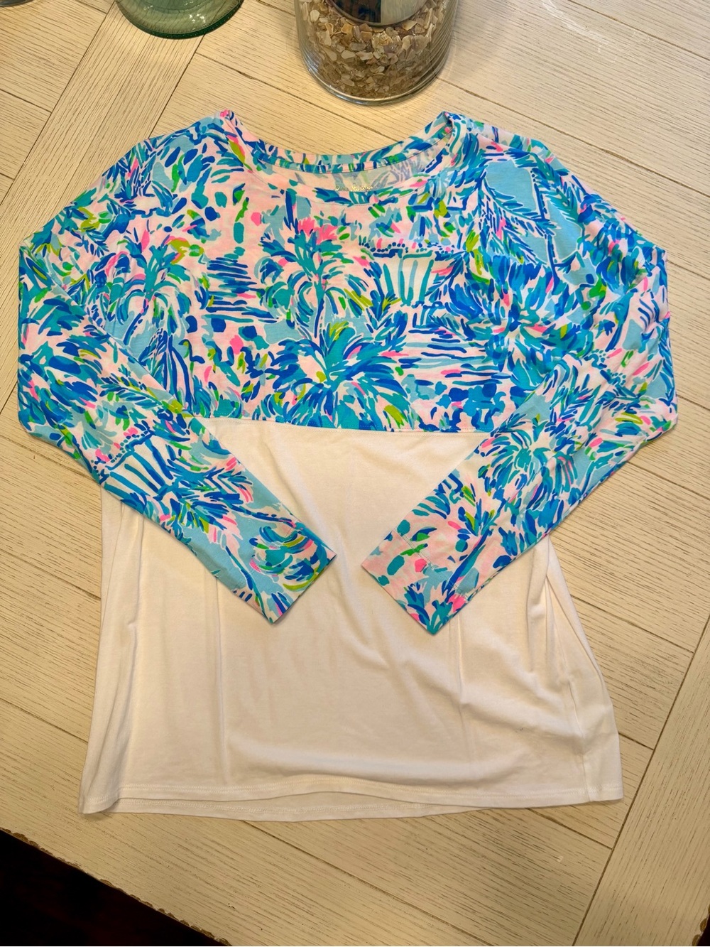Lilly Pulitzer S finn tshirt - blue ibiza cabana cocktail | NWOT
